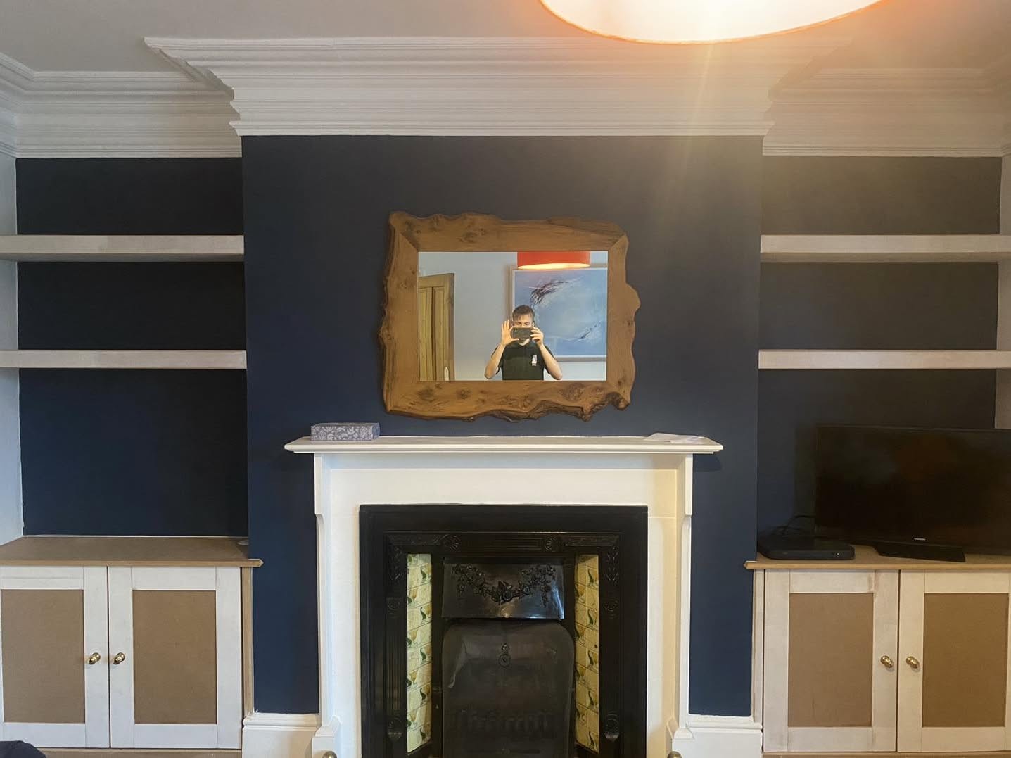 Alcove units after decorating, seen straight on