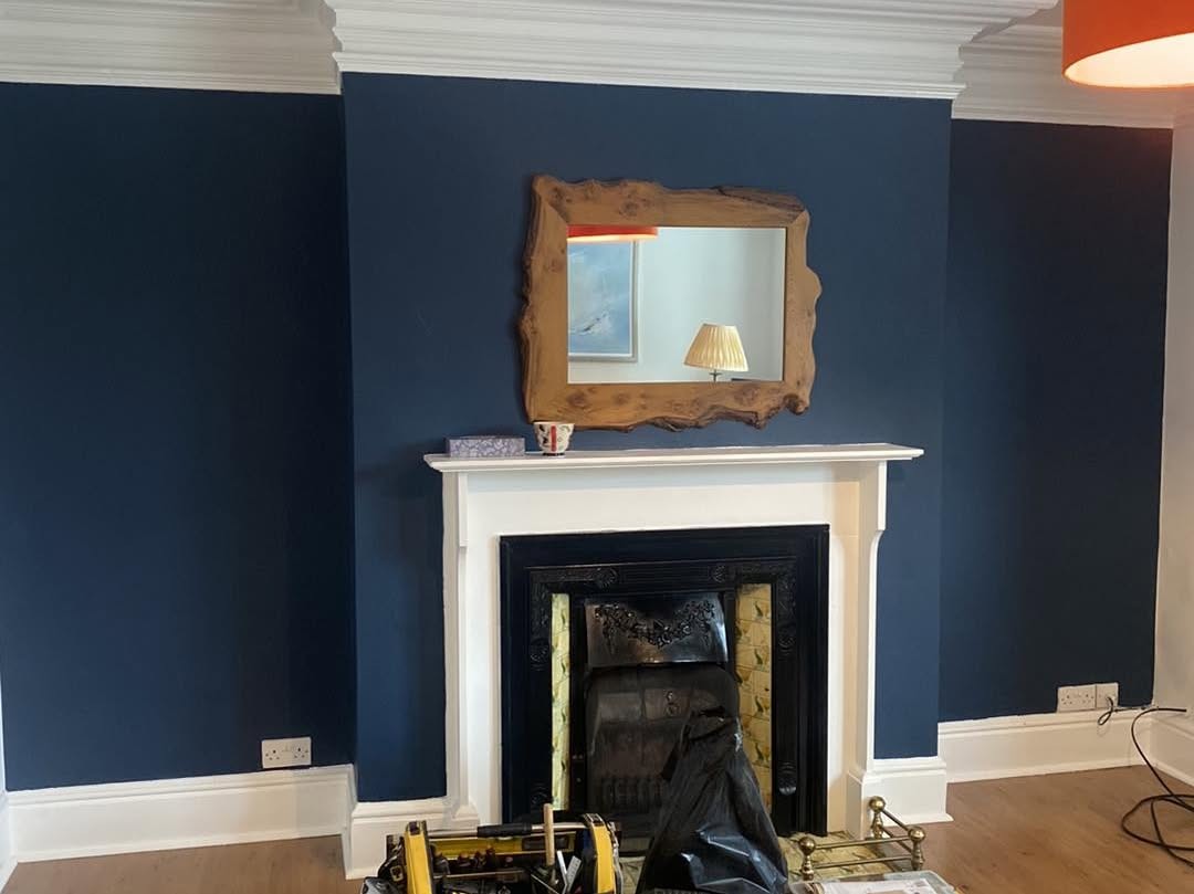 The same alcove units before decorating